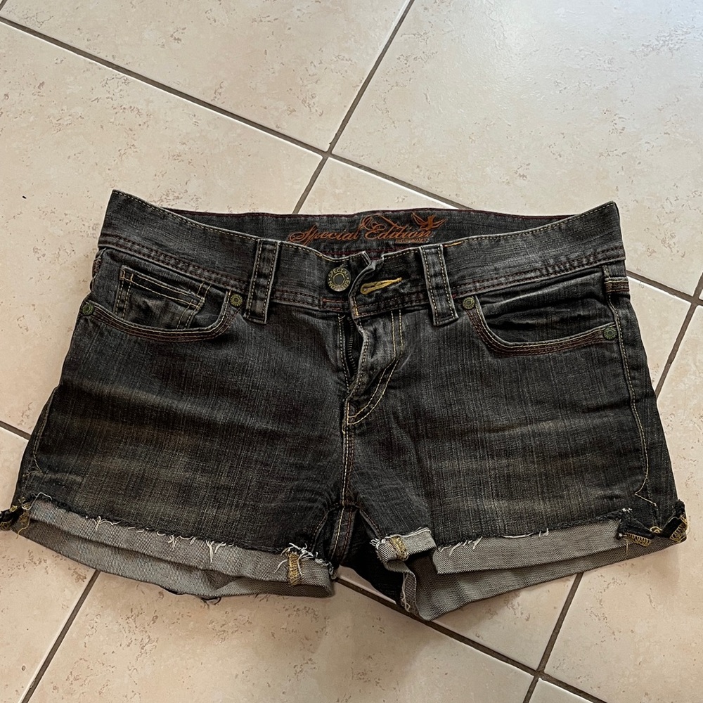 Black Denim Women Shorts